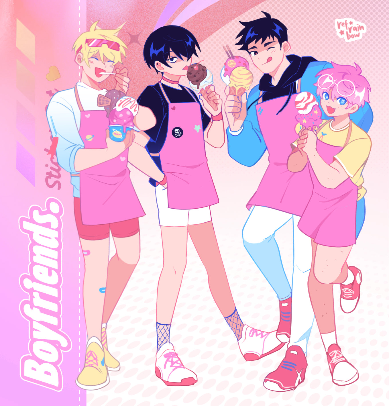 Boyfriends ☆ Fullbody Sticker Set
